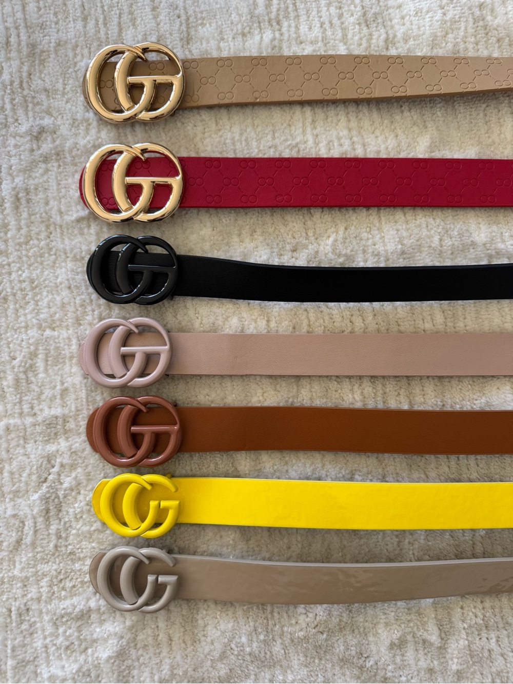 Designer-Inspired Women's Interlocking G Belt